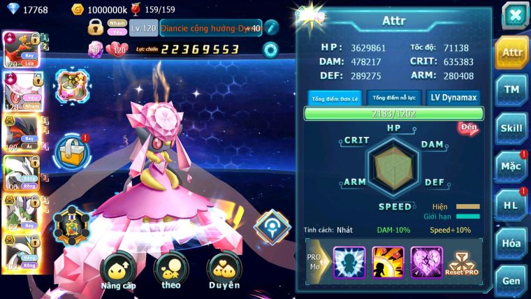 MÃ : #TTS2448 - SV1332 - TOP21 - HOOH CỘNG HƯỞNG DYNAMAX DIANCIE CỘNG HƯỞNG DYNAMAX YVETAL BÁ CHỦ UNVOA WB BC 3 TEAM NGON