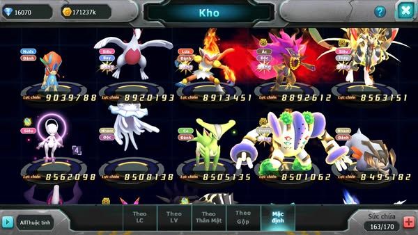 MÃ : #TTS2453 - SV 66 - TOP1 PK 1K SÁCH - HOOH - DIANCIE - PALKIA CỘNG HƯỞNG DYNAMAX RAY BA NHIỀU PET HT 3 TEAM KHỦNG