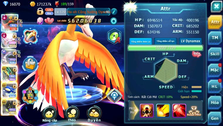 MÃ : #TTS2453 - SV 66 - TOP1 PK 1K SÁCH - HOOH - DIANCIE - PALKIA CỘNG HƯỞNG DYNAMAX RAY BA NHIỀU PET HT 3 TEAM KHỦNG
