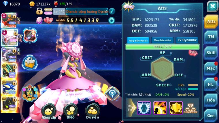 MÃ : #TTS2453 - SV 66 - TOP1 PK 1K SÁCH - HOOH - DIANCIE - PALKIA CỘNG HƯỞNG DYNAMAX RAY BA NHIỀU PET HT 3 TEAM KHỦNG