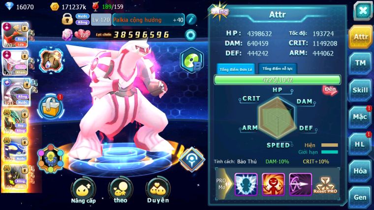 MÃ : #TTS2453 - SV 66 - TOP1 PK 1K SÁCH - HOOH - DIANCIE - PALKIA CỘNG HƯỞNG DYNAMAX RAY BA NHIỀU PET HT 3 TEAM KHỦNG