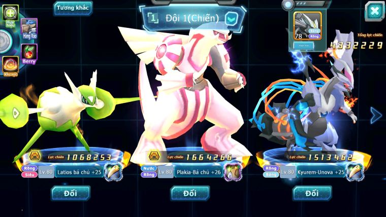 MÃ : #TTS2455 - SV 1564 - V10 - PALKIA BÁ CHỦ UNVOA LATI BC RAIKOU YVETAL