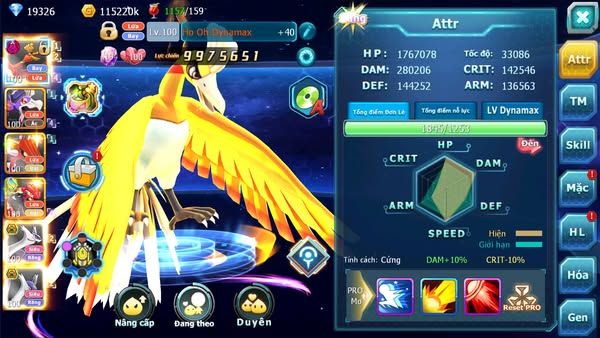MÃ : #TTS2483 - SV 1589 - V9 - 19K LC - HOOH DYNAMAX DRAK HOOH QVLD CẶP LATI BÁ CHỦ