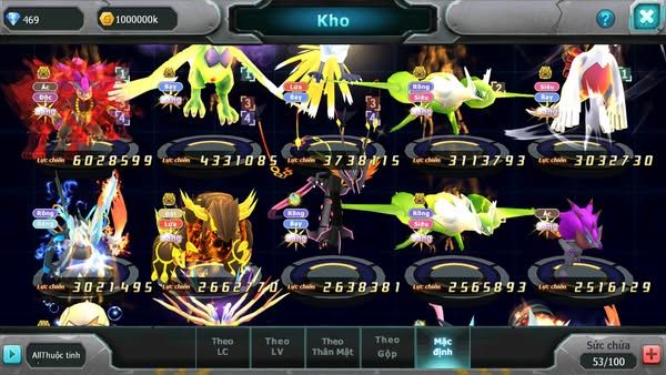 MÃ : #TTS2501 - SV1374 - V10 - BTAA BC THẦN GIÓ BC HOOH CẶP LATI BC LUGIA BC UNVOA QVLD BC TAPU FINI BC