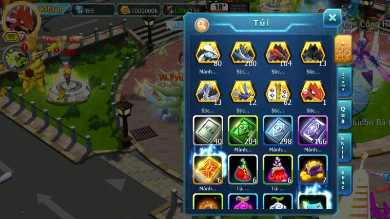 MÃ : #TTS2501 - SV1374 - V10 - BTAA BC THẦN GIÓ BC HOOH CẶP LATI BC LUGIA BC UNVOA QVLD BC TAPU FINI BC