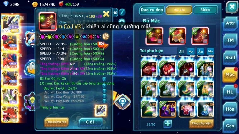 MÃ : #TTS2511 - SV 1610 - TOP 9PK - V15 - CẶP RỒNG FULL SÉT HOOH - TEAM BAY DYNAMAX -FROM CỰC ĐẸP