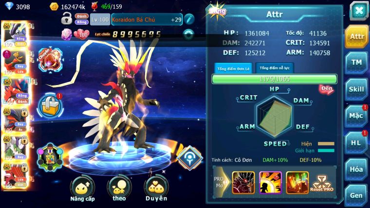 MÃ : #TTS2511 - SV 1610 - TOP 9PK - V15 - CẶP RỒNG FULL SÉT HOOH - TEAM BAY DYNAMAX -FROM CỰC ĐẸP