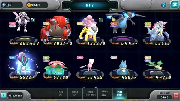 MÃ : #TTS2518 - SV 1730 - V4 - LV61 - MEW GIÁP RAIKOU GROUDON ĐUA SVM NGON