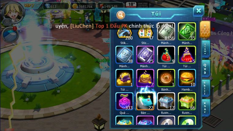 MÃ : #TTS2534 - SV 1645 - V7 HOOH BÁ CHỦ QVLD BC GRODON UNVOA ZEVIL RAIKOU