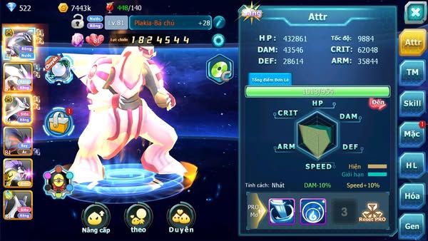 MÃ : #TTS2540 - SV 1564 - V10 - PALKIA BÁ CHỦ UNVOA LATI BC RAIKOU YVETAL