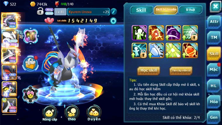 MÃ : #TTS2540 - SV 1564 - V10 - PALKIA BÁ CHỦ UNVOA LATI BC RAIKOU YVETAL
