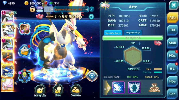 MÃ : #TTS2549 - SV 1292 - TOP19 - V14 - WHITE CỘNG HƯỞNG DYNAMAX UNVOA BÁ CHỦ BLACK DYNAAMX DIANCIE CHỜ LÊN DYNAMAX 3 TEAM FORM LÊN ĐẸP