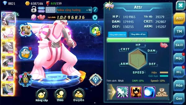 MÃ : #TTS2553 - SV 1359 - V12 - PALKIA CỘNG HƯỞNG CẶP LATI BC  - TEAM YÊU BC MEW GIÁP BC