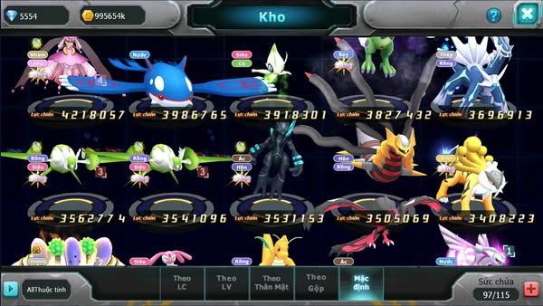 MÃ : #TTS2570 - SV 959 - TOP 36 - HOOH DYNAMX QVLD BC GROUDON BC UNNOVA MEW GIÁP BÁ CHỦ NHIỀU PET HT