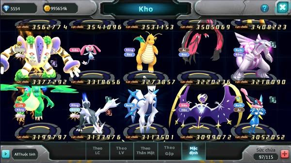 MÃ : #TTS2570 - SV 959 - TOP 36 - HOOH DYNAMX QVLD BC GROUDON BC UNNOVA MEW GIÁP BÁ CHỦ NHIỀU PET HT