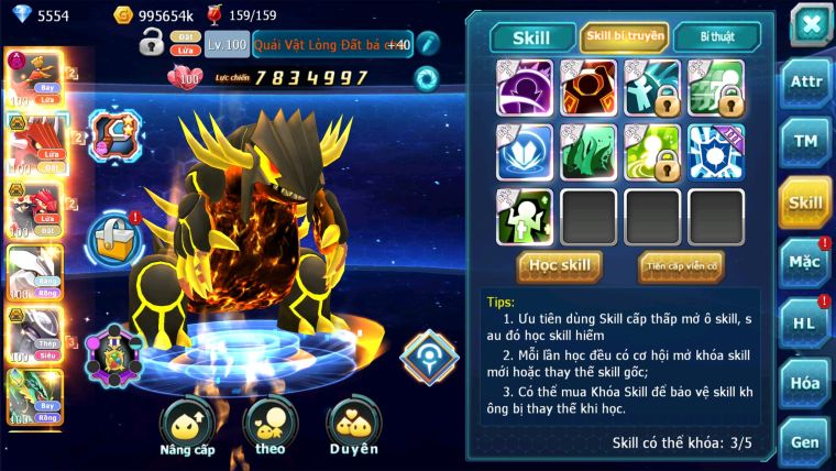 MÃ : #TTS2570 - SV 959 - TOP 36 - HOOH DYNAMX QVLD BC GROUDON BC UNNOVA MEW GIÁP BÁ CHỦ NHIỀU PET HT