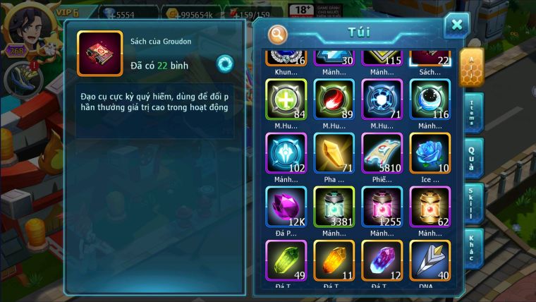 MÃ : #TTS2570 - SV 959 - TOP 36 - HOOH DYNAMX QVLD BC GROUDON BC UNNOVA MEW GIÁP BÁ CHỦ NHIỀU PET HT