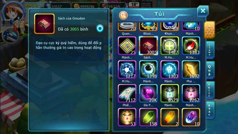 MÃ : #TTS2574 - SV 739 - V14 -TOP 10 - 3K SÁCH - 2K4 MT - DIANCIE CỘNG HƯỞNG DYNAMAX PALKIA CỘNG HƯỞNG HOOH DYNAMAX CẶP CÁ BC NHIỀU PET HT