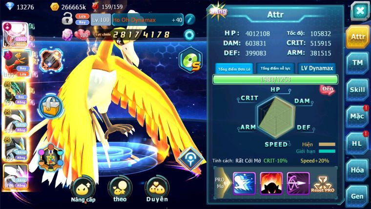 MÃ : #TTS2585 - SV 11 - TOP12 - V12 - DIANCIE CỘNG HƯỞNG DYNAMAX HOOH DYNAMAX RAY BC UNVOA WB BC QUÁ NGON