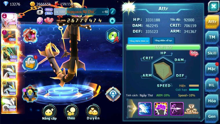 MÃ : #TTS2585 - SV 11 - TOP12 - V12 - DIANCIE CỘNG HƯỞNG DYNAMAX HOOH DYNAMAX RAY BC UNVOA WB BC QUÁ NGON