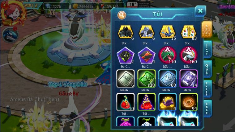 MÃ : #TTS2585 - SV 11 - TOP12 - V12 - DIANCIE CỘNG HƯỞNG DYNAMAX HOOH DYNAMAX RAY BC UNVOA WB BC QUÁ NGON