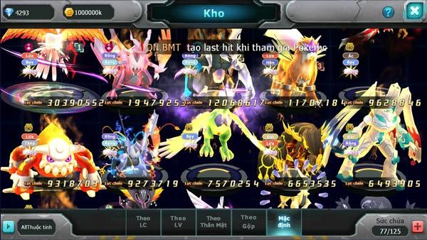 MÃ : #TTS2590 - SV 1339 - TOP6 ALL - V15 - HOOH CH DYNAMAX WHITE CH DYNAMAX SƯ TỬ CH BLAKC DYNAMAX 3 TEAM NGỌT