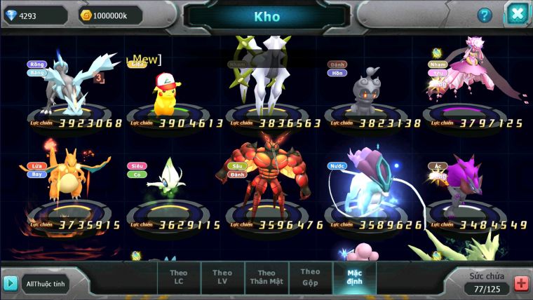 MÃ : #TTS2590 - SV 1339 - TOP6 ALL - V15 - HOOH CH DYNAMAX WHITE CH DYNAMAX SƯ TỬ CH BLAKC DYNAMAX 3 TEAM NGỌT