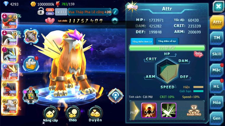 MÃ : #TTS2590 - SV 1339 - TOP6 ALL - V15 - HOOH CH DYNAMAX WHITE CH DYNAMAX SƯ TỬ CH BLAKC DYNAMAX 3 TEAM NGỌT
