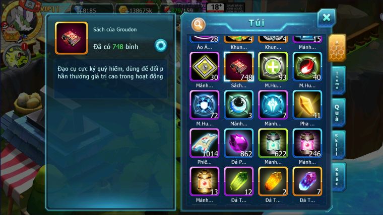 MÃ : #TTS2588 - SV 1649 - V11 - 748 SÁCH - HOOH DYNAMAX QVLD BC THẦN GIÓ BC NHIỀU PET HT