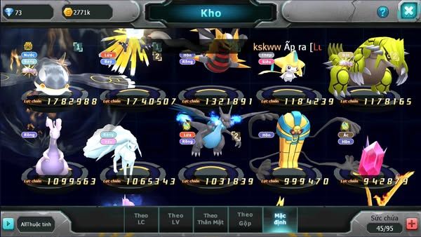 MÃ : #TTS2601 - SV 1605 - V1 QVBC BÁ CHỦ HOOH GIRATINA JIRACHI