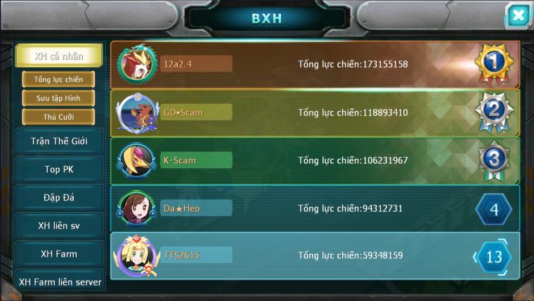MÃ : #TTS2615 - SV 1210 - TOP13 - V13 - HOOH CH DYNAMAX WHITE DYNAMAX BLACK BC UNOVA HENTRAN BC VICTINI BC QVLD BC THẦN GIÓ BC