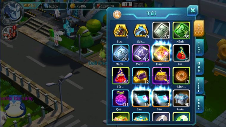 ACC VỪA CHƠI SV 1733 VIP12 - CỤM MỚI NHẤT TỔNG NẠP 5M3 - DƯ 1K7 SÁCH - 68 K KC -ACC NHƯ ẢNH