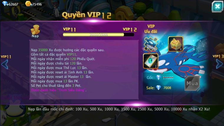 ACC VỪA CHƠI SV 1733 VIP12 - CỤM MỚI NHẤT TỔNG NẠP 5M3 - DƯ 1K7 SÁCH - 68 K KC -ACC NHƯ ẢNH