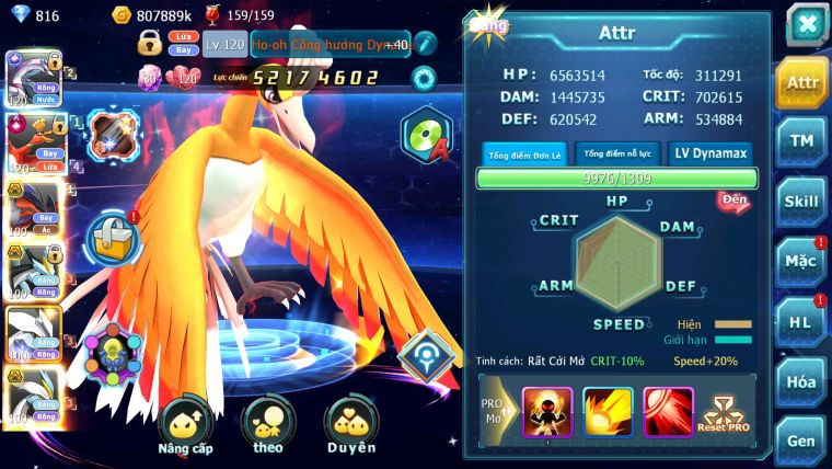 MÃ : #TTS2649 - SV 200 - TOP4-6 - V14 PALKIA - HOOH CH 300K SP TEAM QUÁ ĐẸP SÉT HH SS SEN ĐỎ CAO