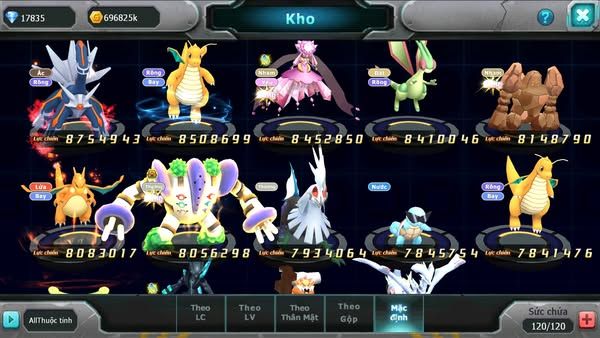 MÃ : #TTS2654 - SV 636 -TOP 2-4 CHAM CỤM - V17 - WB HOOH CH DYNAMAX UNVOA BC LUGIA ECHO ULTRA SUN
