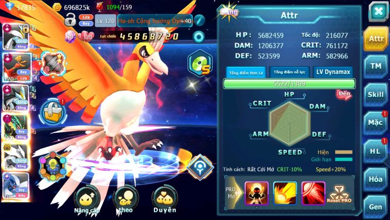 MÃ : #TTS2654 - SV 636 -TOP 2-4 CHAM CỤM - V17 - WB HOOH CH DYNAMAX UNVOA BC LUGIA ECHO ULTRA SUN