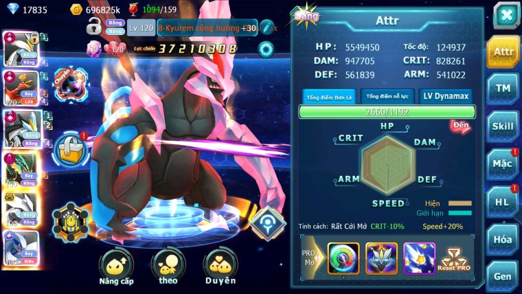 MÃ : #TTS2654 - SV 636 -TOP 2-4 CHAM CỤM - V17 - WB HOOH CH DYNAMAX UNVOA BC LUGIA ECHO ULTRA SUN