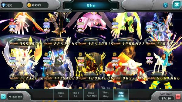 MÃ : #TTS2668 - SV 1117 - TOP 13 - HOOH CH DYNAMAX RAYQUAZA BC DIANCIE DYNAMAX THẦN GIÓ BC UNVOA WB BC
