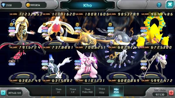 MÃ : #TTS2668 - SV 1117 - TOP 13 - HOOH CH DYNAMAX RAYQUAZA BC DIANCIE DYNAMAX THẦN GIÓ BC UNVOA WB BC