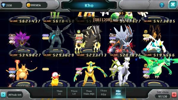MÃ : #TTS2668 - SV 1117 - TOP 13 - HOOH CH DYNAMAX RAYQUAZA BC DIANCIE DYNAMAX THẦN GIÓ BC UNVOA WB BC
