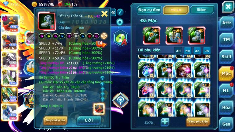 MÃ : #TTS2666 - SV 1464 - V13 - TOP33 - HOOH DYNAMAX YVETAL BC MEW GIÁP BC THẦN GIÓ BC ST BÁ CHỦ CẶP LATI BÁ CHỦ