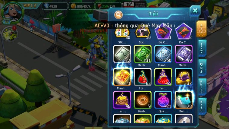 MÃ : #TTS2675 - SV 1663 - V12 TOP41 - ROBOT BÁ CHỦ HOOH DYNAMAX THẦN GIÓ BC ST BC CẶP LATI BC