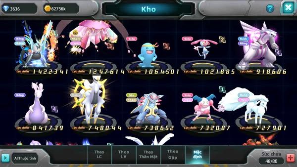 MÃ : #TTS2680 - SV 1663 - V5 - UNVOA DIANCIE BÁ CHỦ ROCKET PALKIA