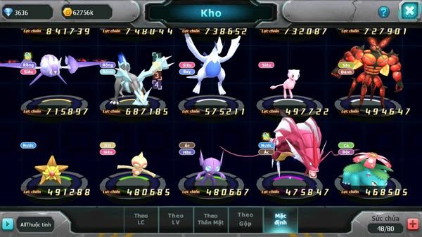 MÃ : #TTS2680 - SV 1663 - V5 - UNVOA DIANCIE BÁ CHỦ ROCKET PALKIA