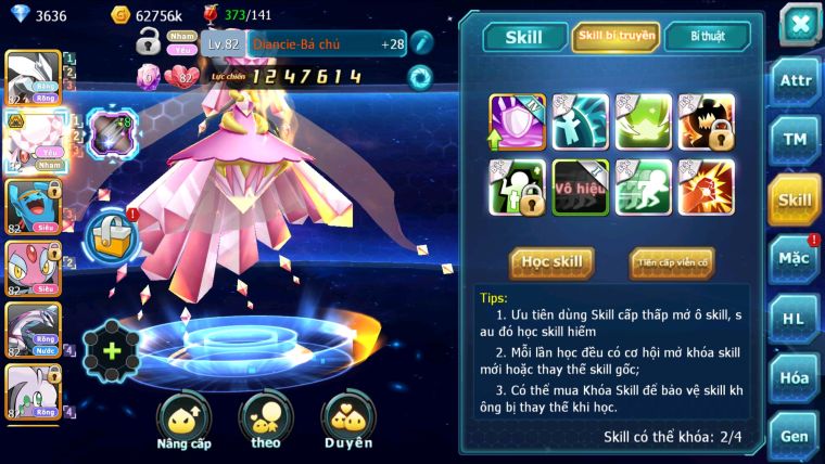 MÃ : #TTS2680 - SV 1663 - V5 - UNVOA DIANCIE BÁ CHỦ ROCKET PALKIA