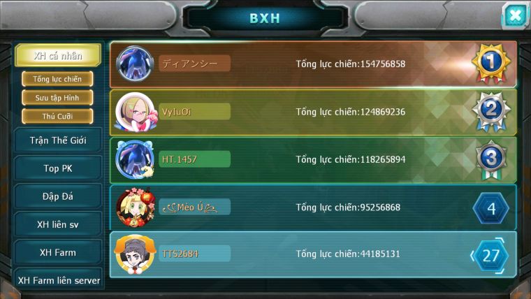 MÃ : #TTS2684 - SV 1466 - TOP22 - V13 - HOOH CỘNG HƯỞNG DYNAMAX UNVOA WB BÁ CHỦ THẦN GIÓ BC QVLD BC SƯ TỬ BÁ CHỦ