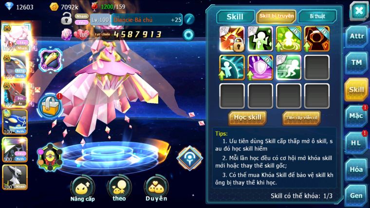 MÃ : #TTS2682 - SV 1008 - V6 - 10K KC - DIANCIE BÁ CHỦ QVBC BÁ CHỦ BTAA BÁ CHỦ NHIỀU PET HUYỀN THOẠI