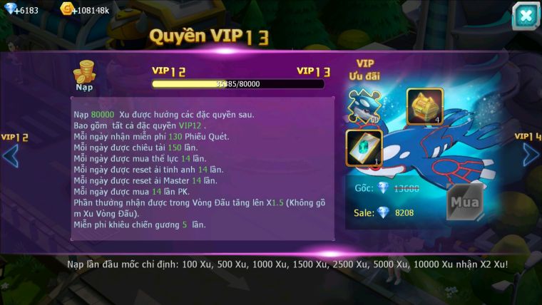 MÃ : #TTS2690 - SV 1403- V12 - HOOH DYNAMAX QVLD BC GROUDON BC DIANCIE BC NHIỀU PET HUYỀN THOẠI