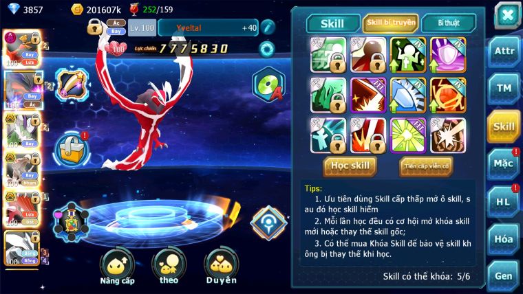 MÃ : #TTS2695 - SV 1430 - V11 - HOOH DYNAMAX LC KHỦNG - YVETAL THẦN GIÓ BC RX BÁ CHỦ QVLD BC GROUDON BC UNVOA DRAK HOOH VV