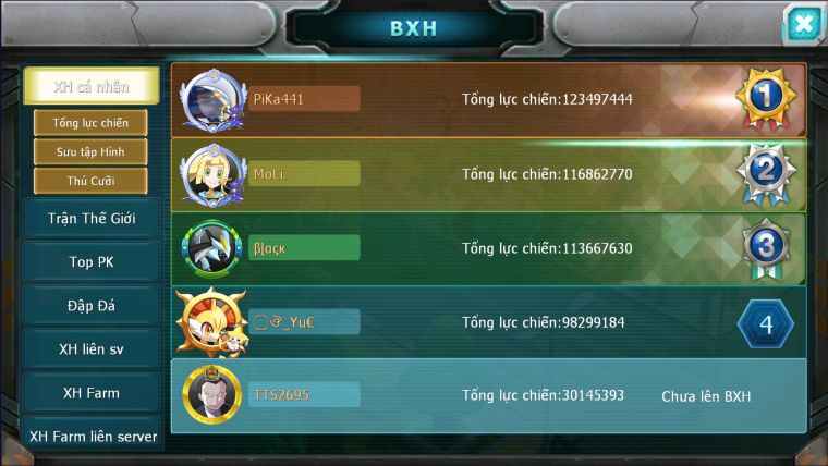 MÃ : #TTS2695 - SV 1430 - V11 - HOOH DYNAMAX LC KHỦNG - YVETAL THẦN GIÓ BC RX BÁ CHỦ QVLD BC GROUDON BC UNVOA DRAK HOOH VV